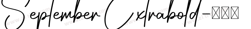 September Extrabold字体转换